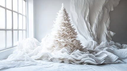 Wall Mural - christmas ornaments and pine cones resting on snow with fir branches
