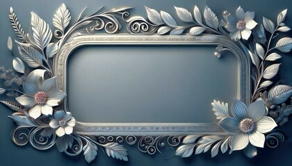 Wall Mural - frame with flowers