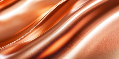 Sophisticated copper and champagne metallic surface with a smooth, polished finish