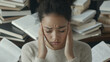 © forenna - Stressed Student Surrounded by Textbooks and Notes