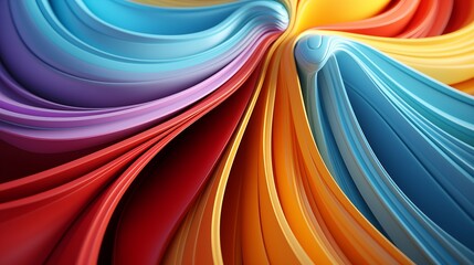 Wall Mural - a burst of rainbow shapes set on a vibrant background, offering playful and eye-catching color.