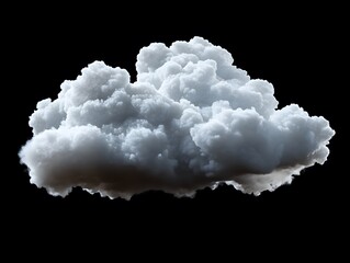 Wall Mural - soft and fluffy white cloud isolated on black background