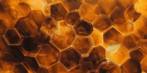 Abstract honeycomb pattern with vivid earthy tones