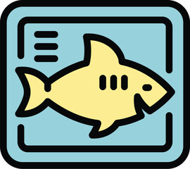 Poster - This icon depicts a fish market app, making it easy to choose the perfect seafood for any meal