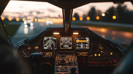 Poster - Explore the intricacies of an aircraft cockpit from an external perspective capturing the blend of technology and design in aviation