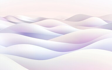 Poster - Serene abstract landscape with soft waves and gradients in pastel colors, creating a tranquil atmosphere