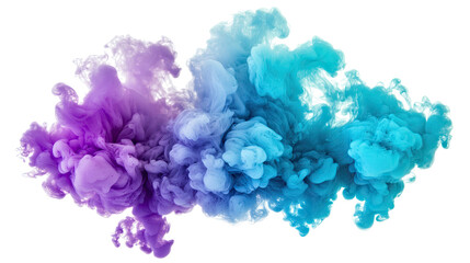 Poster - Abstract Gradient Smoke Cloud in Purple Blue and Teal Hues Generative AI
