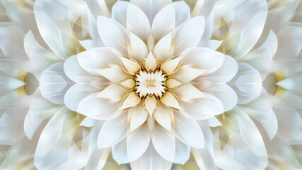 Poster - A Mesmerizing Journey Through Abstract Floral Patterns in Soft White and Pastel Hues