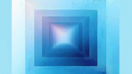 Poster - Exploring a Mesmerizing Tunnel of Blue Light and Intricate Patterns in a Captivating Visual Journey