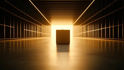 Poster - Robots Moving Packages in Streamlined Distribution Center