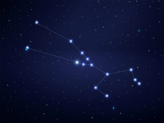 taurus constellation in night sky