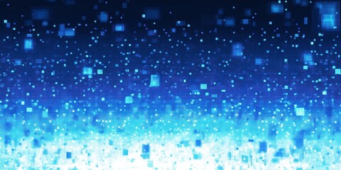 Poster - Digital illustration of starry night sky with numerous small white dots. Blue background gradient from dark to light. Gray border adds contrast to celestial scene.