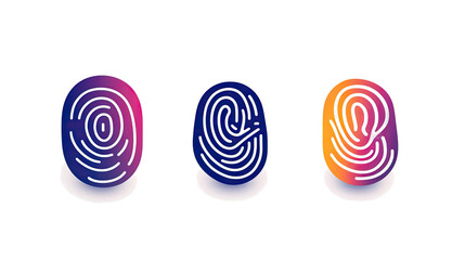 Poster - Minimalist Fingerprint Designs With Unique Patterns and Colors Generative AI