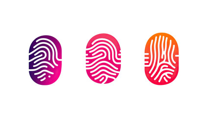 Poster - minimalist fingerprint designs showcasing elegant patterns and colors generative ai