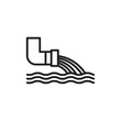 © Krupal - Waste water icon Simple thin outline