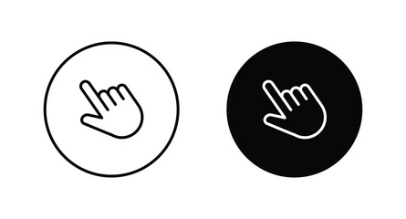 Poster - Hand pointer icons. Pointer click icon vector