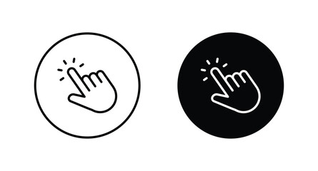 Poster - Hand pointer icons. Pointer click icon vector