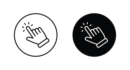 Poster - Hand pointer icons. Pointer click icon vector