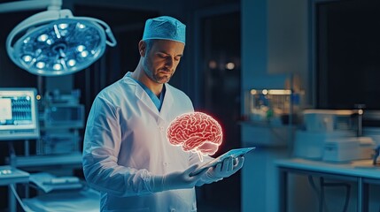 Doctor Using Technology to Analyze Brain Data