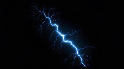 electric blue lightning bolt overlay the dark background, representing energy, power, and natural fo