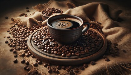 The aroma of freshly brewed coffee fills the air, inviting you to take a sip.