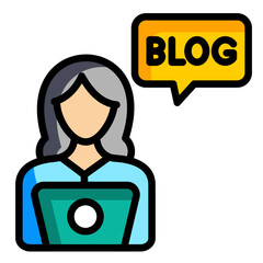 Poster - Blogging Icon