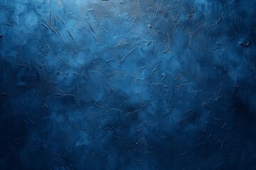 Poster - Abstract Navy Blue Wall with Dark Textured Background and Spotlight