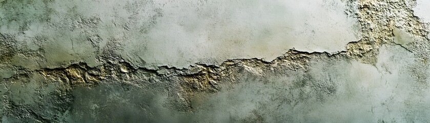 Wall Mural - Cracked and Weathered Concrete Wall with Golden Hues