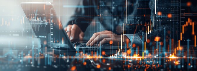 Aufkleber - Stock Market Data Analysis and Financial Graphs for Business Strategy and Investment Planning