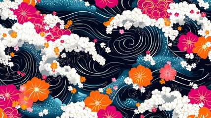 Floral Wave Pattern