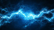 © Phuwadon - Dynamic blue lightning bolt with electric energy on a dark background, creating a dramatic and powerful visual effect.