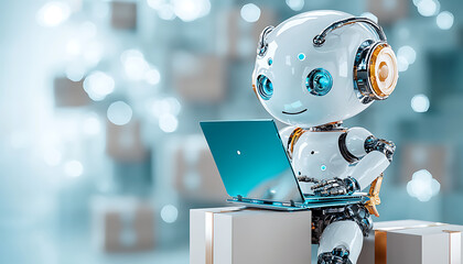 Poster - Maximize efficiency in supply chain management with an ai assistant on your laptop