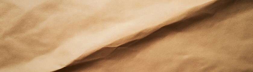 Wall Mural - Close-up of Brown Wrinkled Paper Texture