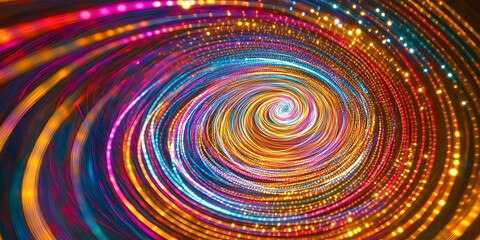 Poster - Colorful swirling vortex spinning and creating an abstract background