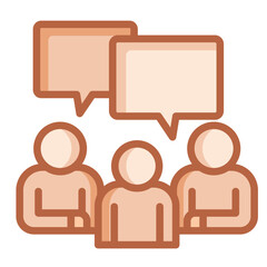 Wall Mural - Community Dialogue Icon