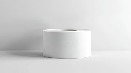 Poster - Minimalist White Cylinder for Modern Art Display