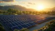 © Rashedul - Eco friendly large solar panel array installed on land