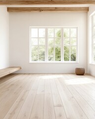 Wall Mural - Bright and Airy Traditional Farmhouse Fitness Room