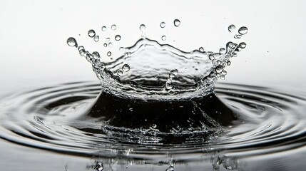 Poster - Crystal Clear Water Splash Artistry