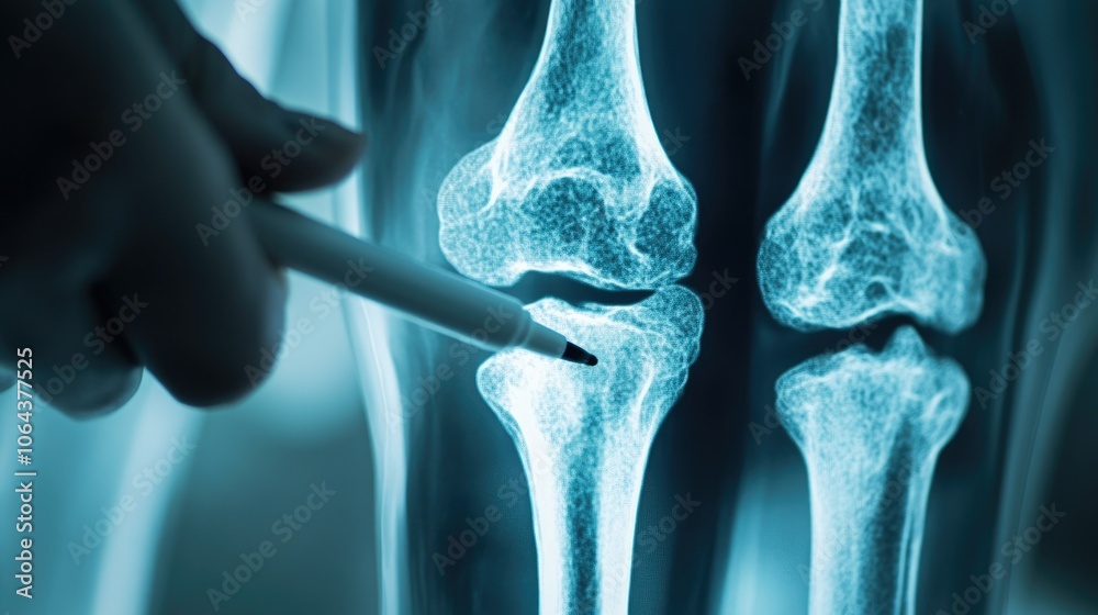 X-ray Image of Human Knee Joint Anatomy Stock Photo | Adobe Stock