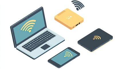 Poster - Wireless Technology and Devices Illustrations