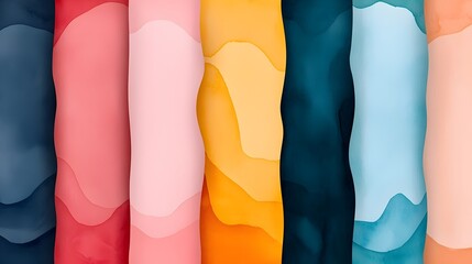 Poster - Soothing Soft Pastel Watercolor Background with Gentle Color Transitions and Ethereal Atmosphere Perfect for Calming and Relaxing Visuals