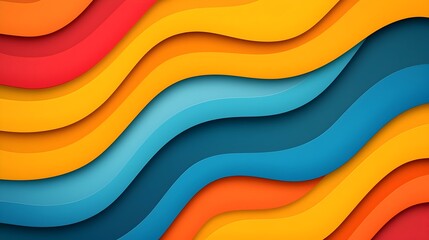 Leinwandbilder - Vibrant and bold striped abstract pattern created with a dynamic mix of colors showcasing a harmonious and energetic visual design