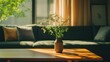 © Alexander Chaykin - Serene Indoor Setting with Sunlit Potted Plant