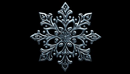 Poster - Elegant Silver Snowflake.