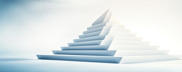 Poster - Modern Elegant Pyramid Diagram in a Strategic Setting