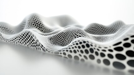 Poster - Abstract Waves in Monochrome Design