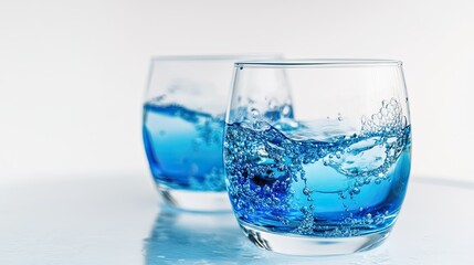 Poster - Fresh Sparkling Water in Glasses