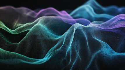 Poster - Vibrant Abstract Waves in Motion
