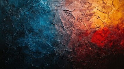 Poster - Vibrant Abstract Texture with Blue and Orange Tones
